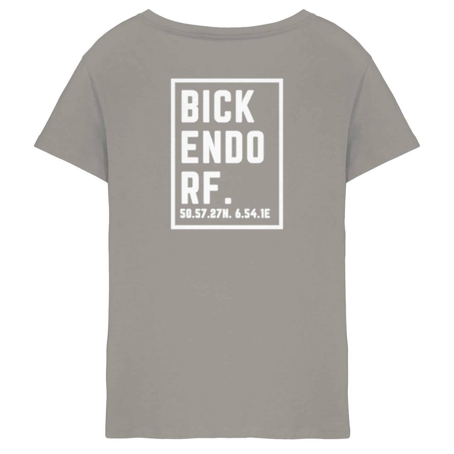 Bickendorf Koordinaten (großer Druck auf dem Rücken) - Ladies V-Neck Shirt