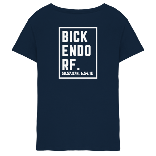 Bickendorf Koordinaten (großer Druck auf dem Rücken) - Ladies V-Neck Shirt