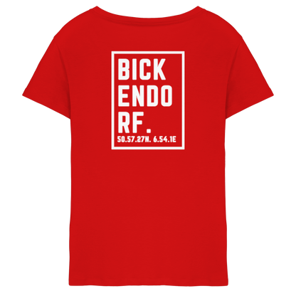 Bickendorf Koordinaten (großer Druck auf dem Rücken) - Ladies V-Neck Shirt