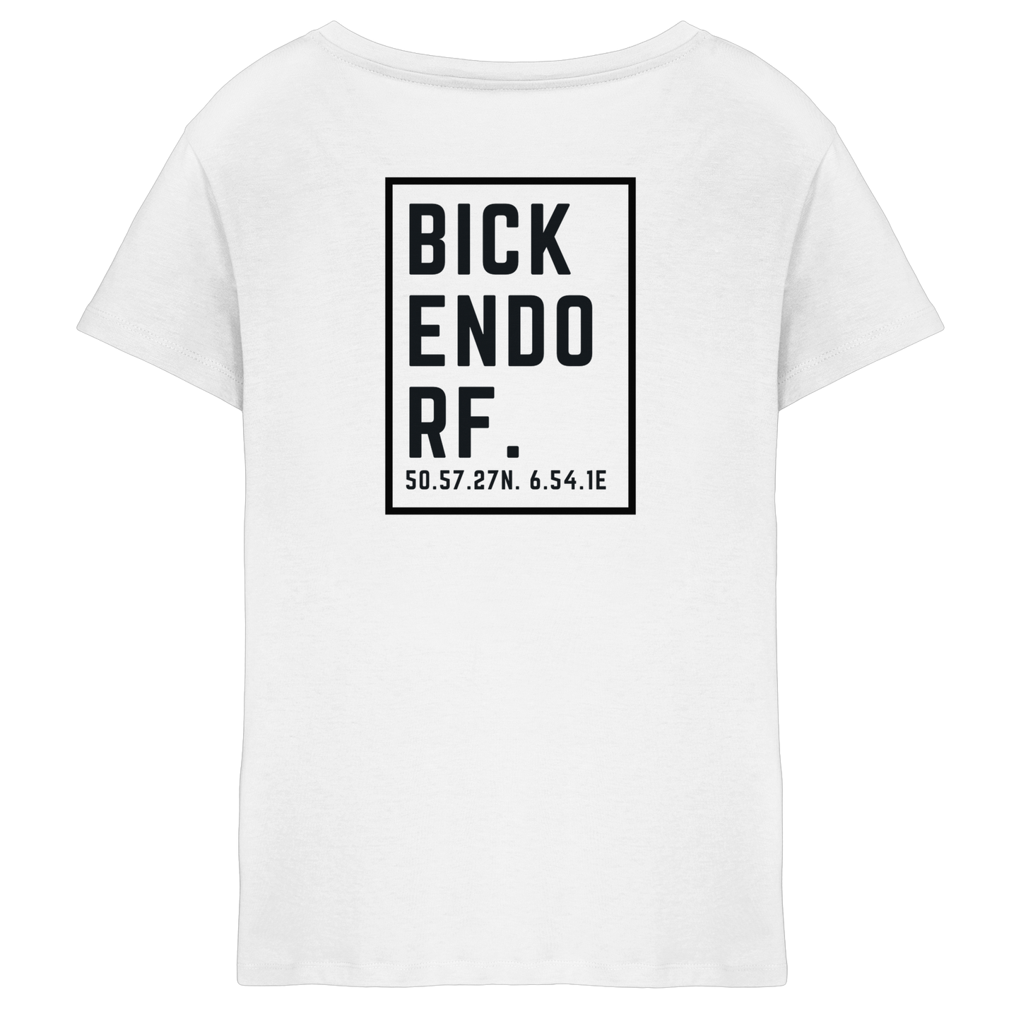 Bickendorf Koordinaten (großer Druck auf dem Rücken) - Ladies V-Neck Shirt