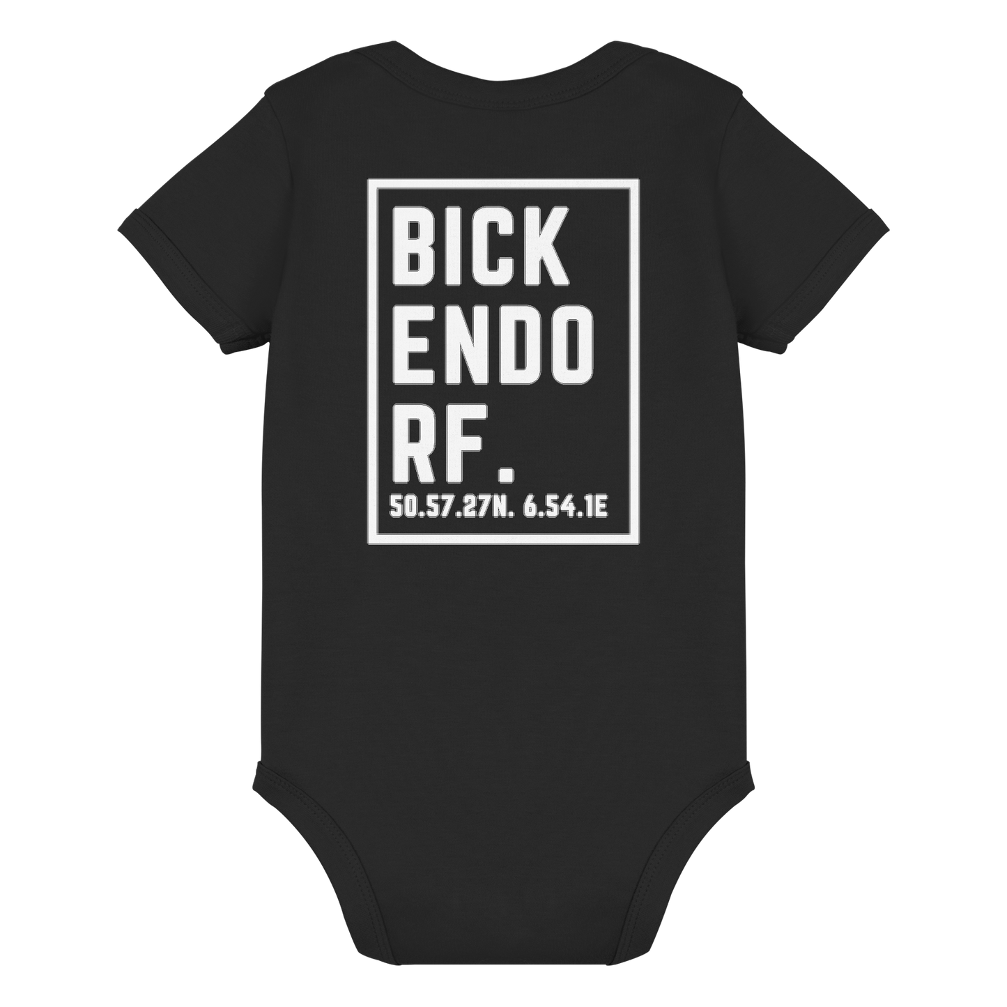 Bickendorf Koordinaten (großer Druck auf dem Rücken) - Organic Baby Bodysuit