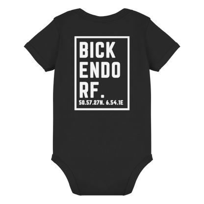 Bickendorf Koordinaten (großer Druck auf dem Rücken) - Organic Baby Bodysuit