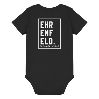 Ehrenfeld Koordinaten (großer Druck auf dem Rücken) - Organic Baby Bodysuit
