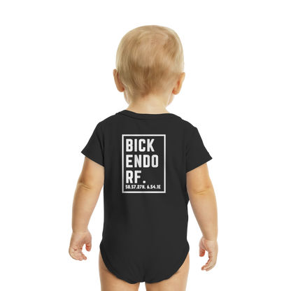 Bickendorf Koordinaten (großer Druck auf dem Rücken) - Organic Baby Bodysuit