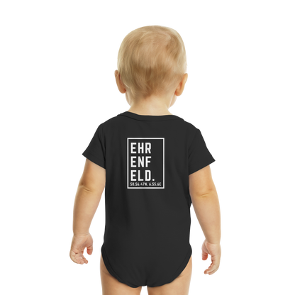 Ehrenfeld Koordinaten (großer Druck auf dem Rücken) - Organic Baby Bodysuit