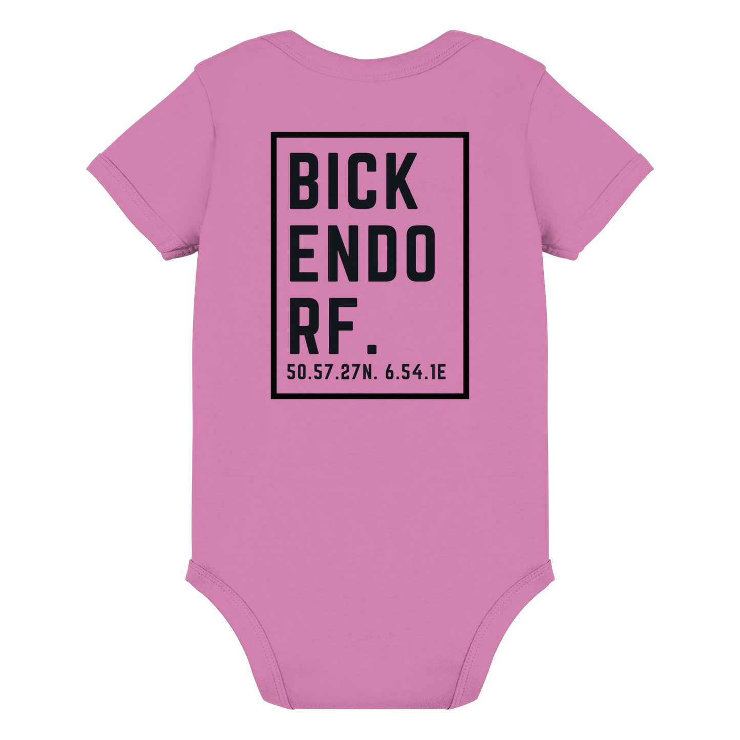 Bickendorf Koordinaten (großer Druck Rücken) - Organic Baby Bodysuit
