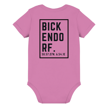 Bickendorf Koordinaten (großer Druck Rücken) - Organic Baby Bodysuit