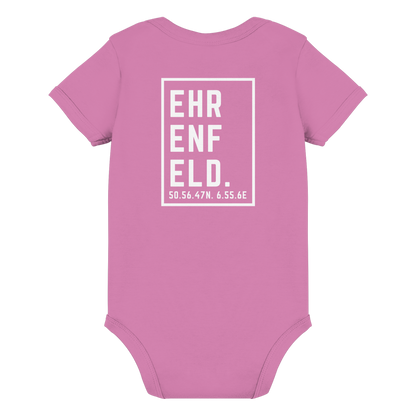 Ehrenfeld Koordinaten (großer Druck auf dem Rücken) - Organic Baby Bodysuit