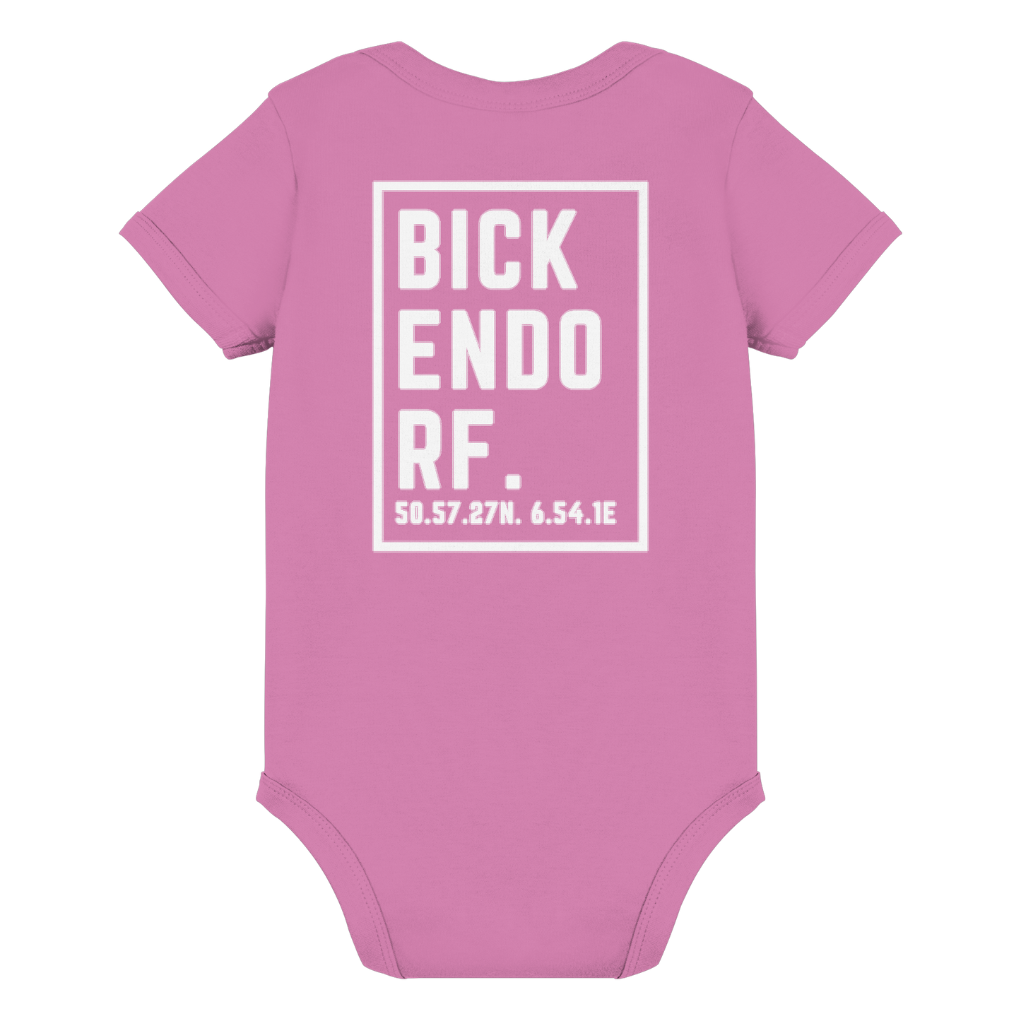 Bickendorf Koordinaten (großer Druck auf dem Rücken) - Organic Baby Bodysuit