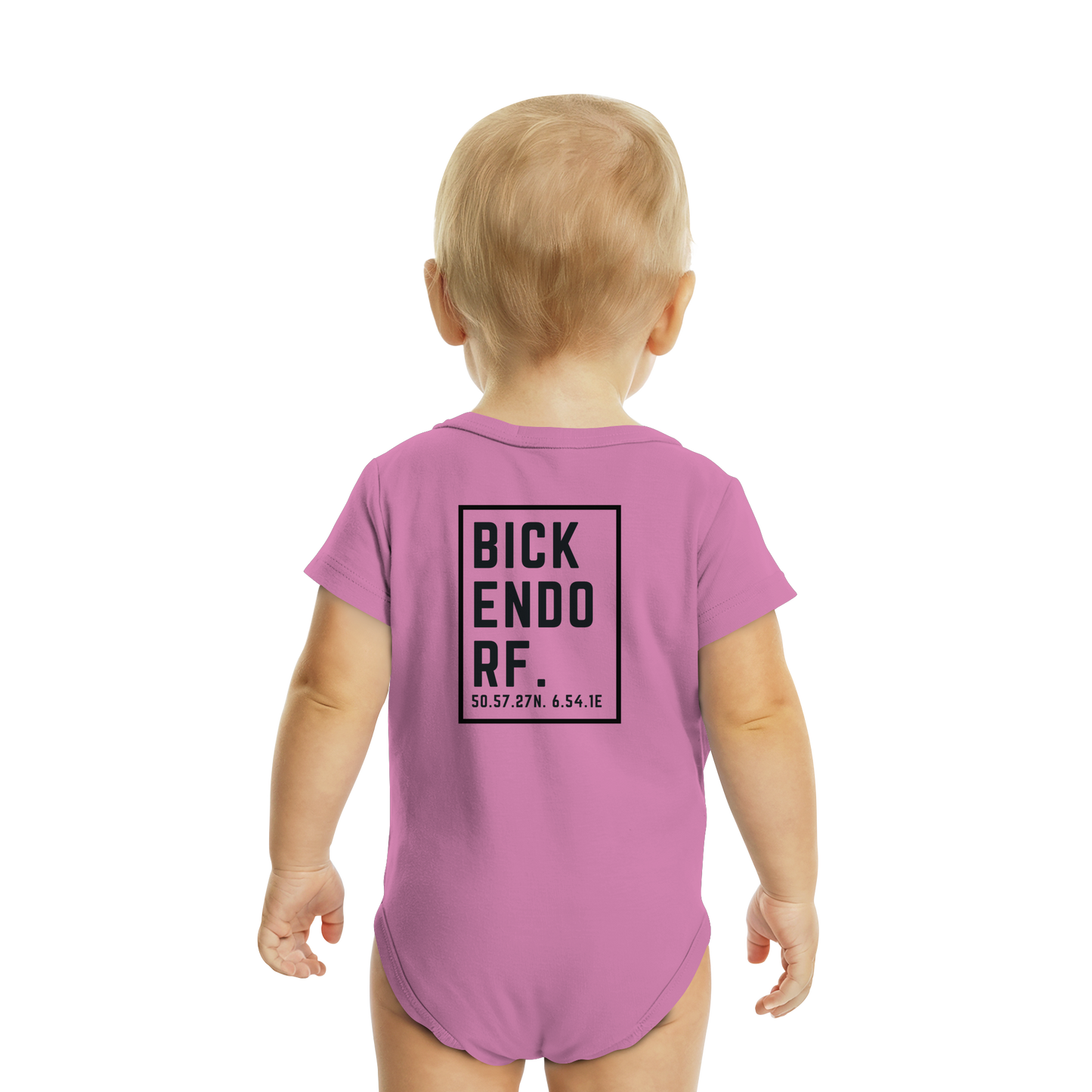 Bickendorf Koordinaten (großer Druck Rücken) - Organic Baby Bodysuit