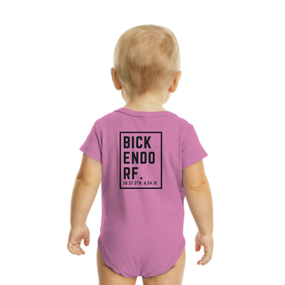 Bickendorf Koordinaten (großer Druck Rücken) - Organic Baby Bodysuit