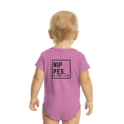 Nippes Koordinaten (großer Druck auf dem Rücken) - Organic Baby Bodysuit