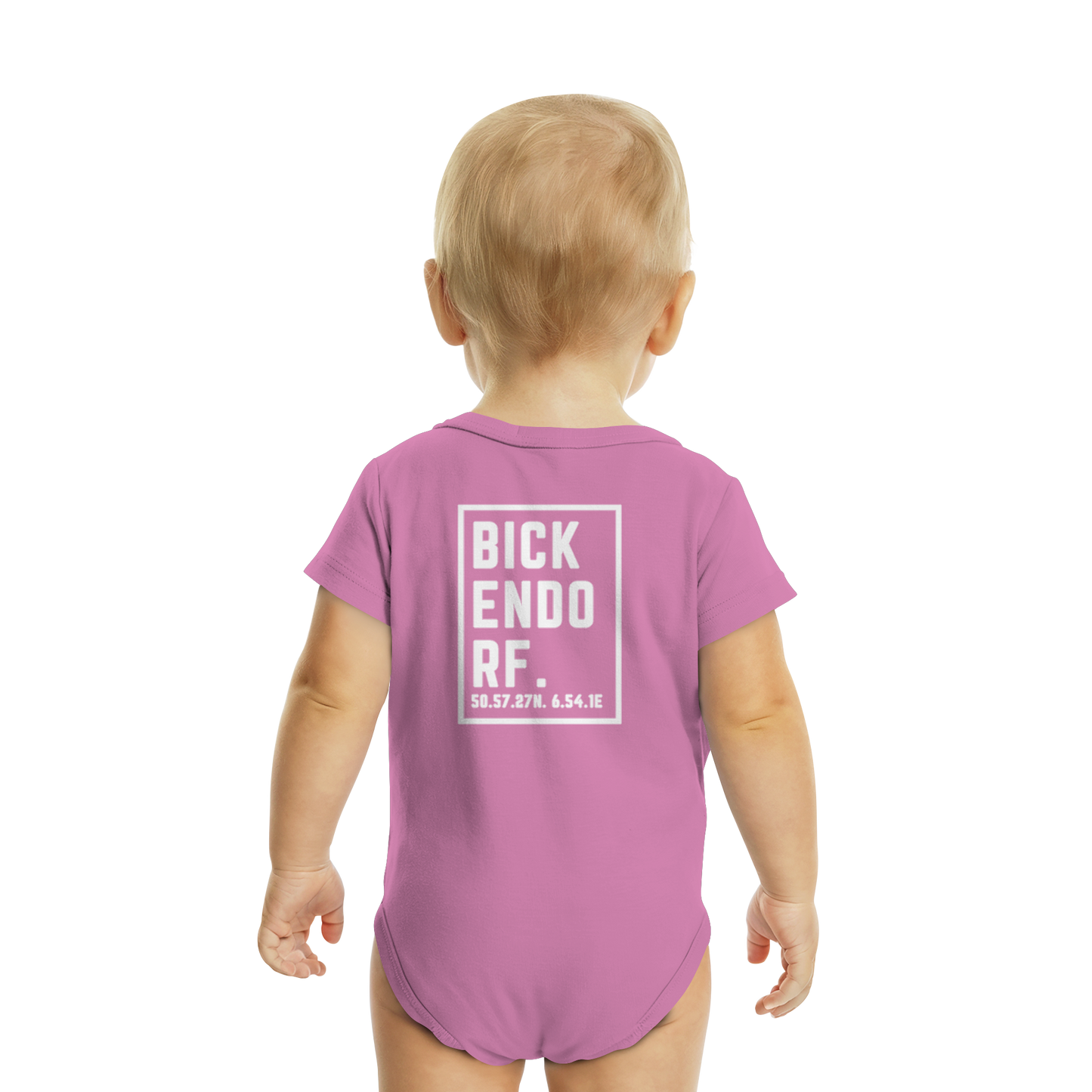 Bickendorf Koordinaten (großer Druck auf dem Rücken) - Organic Baby Bodysuit