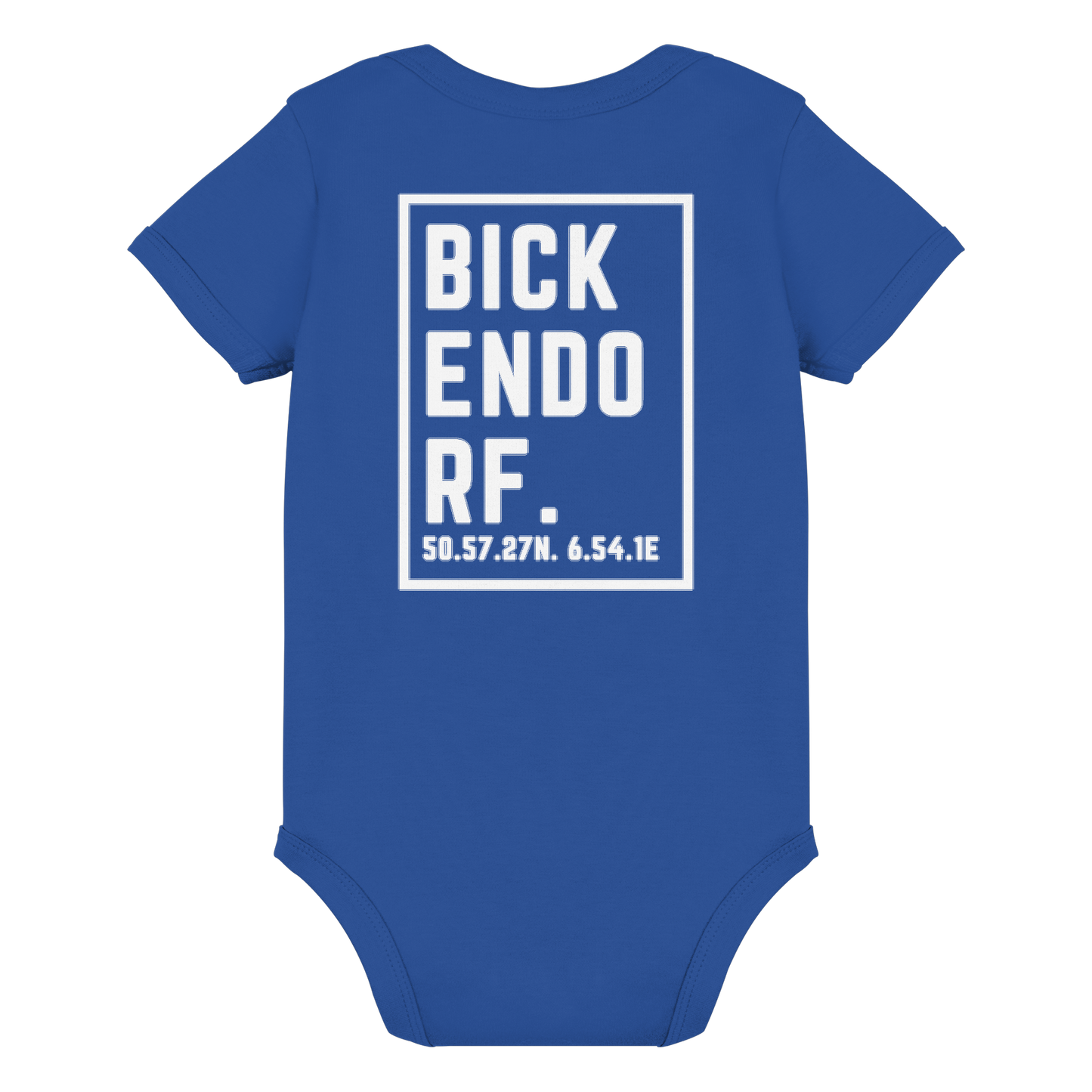 Bickendorf Koordinaten (großer Druck auf dem Rücken) - Organic Baby Bodysuit