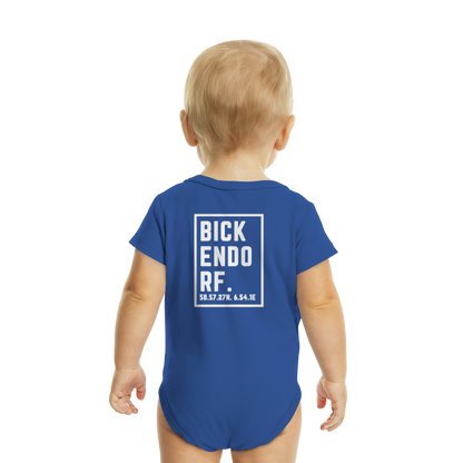 Bickendorf Koordinaten (großer Druck auf dem Rücken) - Organic Baby Bodysuit