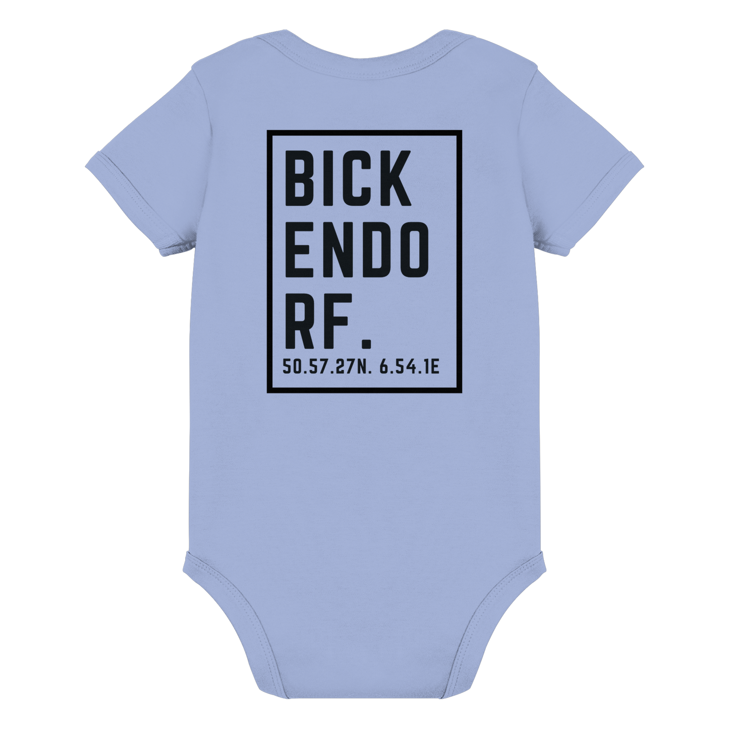 Bickendorf Koordinaten (großer Druck Rücken) - Organic Baby Bodysuit