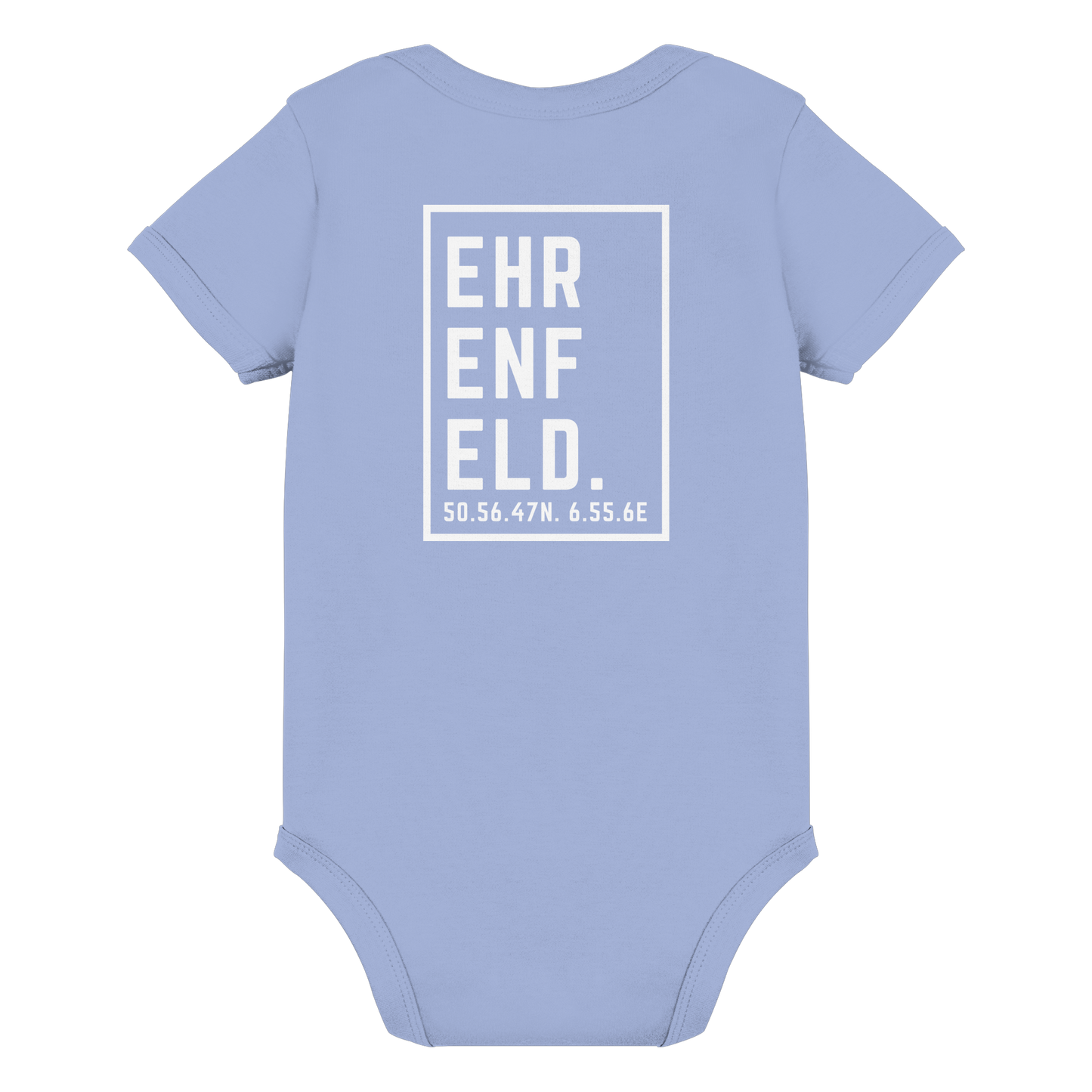 Ehrenfeld Koordinaten (großer Druck auf dem Rücken) - Organic Baby Bodysuit
