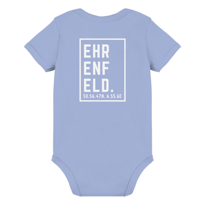 Ehrenfeld Koordinaten (großer Druck auf dem Rücken) - Organic Baby Bodysuit