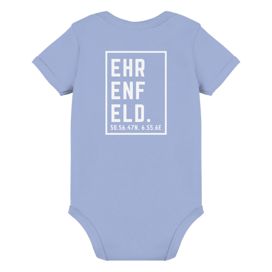 Ehrenfeld Koordinaten (großer Druck auf dem Rücken) - Organic Baby Bodysuit