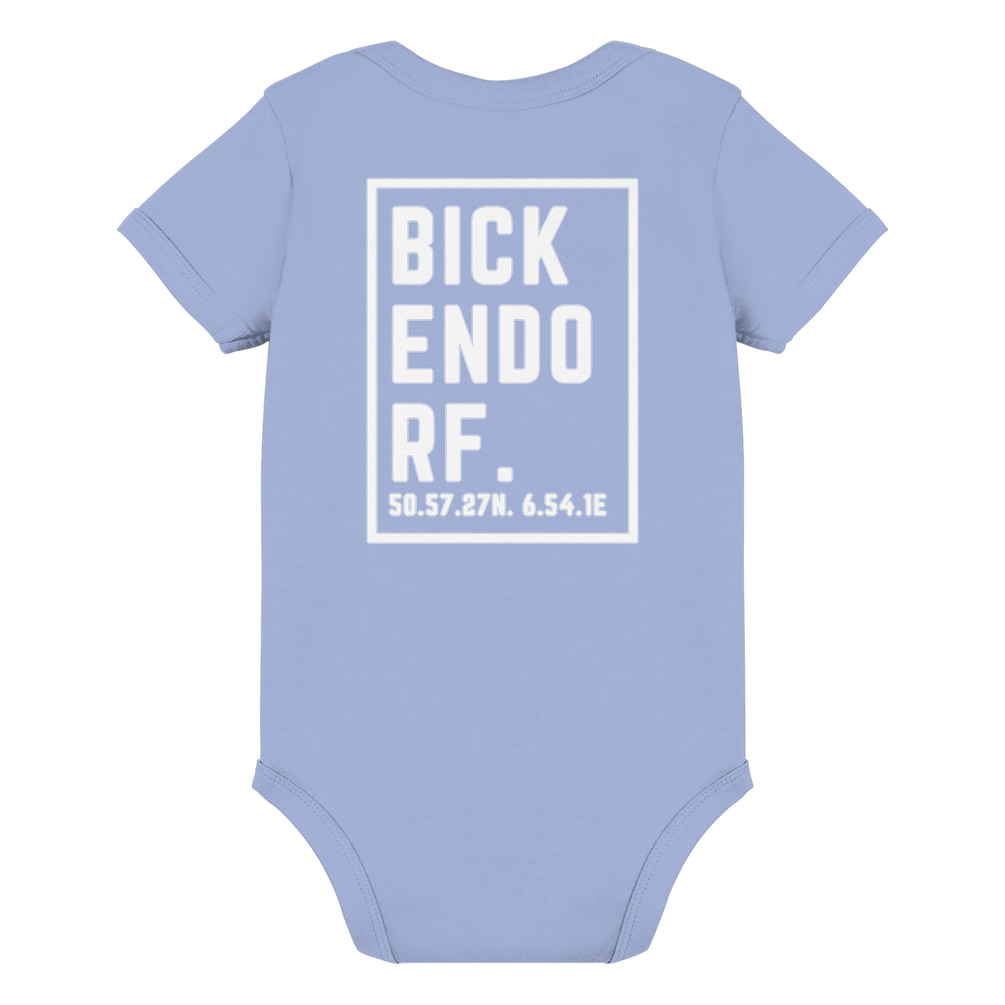 Bickendorf Koordinaten (großer Druck auf dem Rücken) - Organic Baby Bodysuit