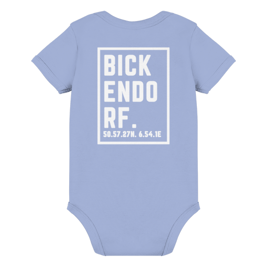Bickendorf Koordinaten (großer Druck auf dem Rücken) - Organic Baby Bodysuit