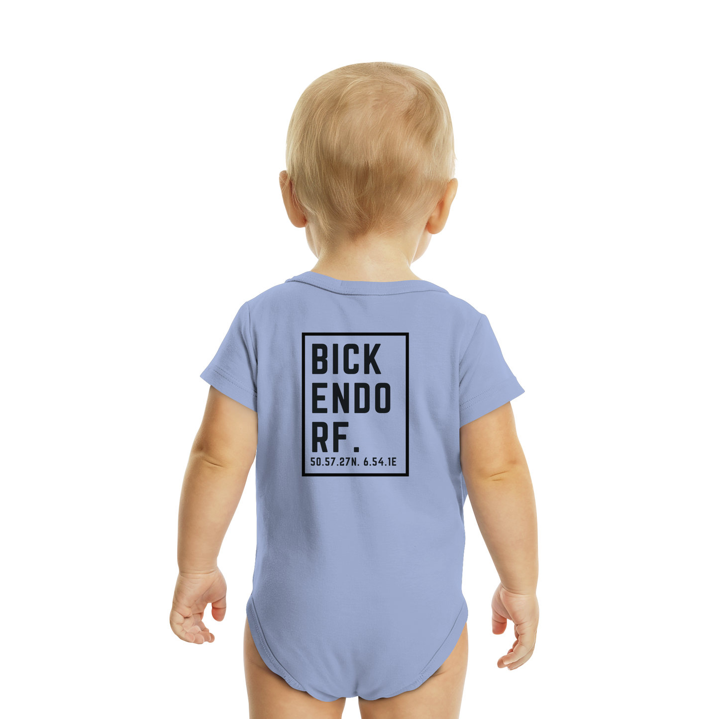 Bickendorf Koordinaten (großer Druck Rücken) - Organic Baby Bodysuit