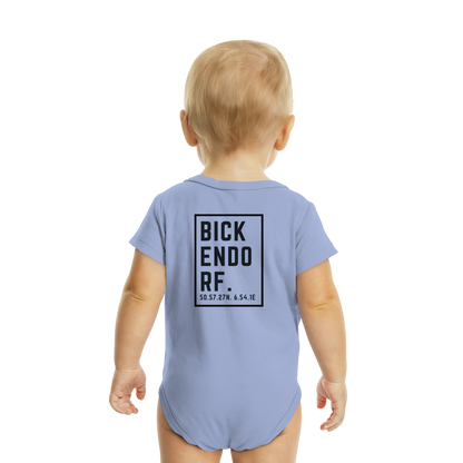 Bickendorf Koordinaten (großer Druck Rücken) - Organic Baby Bodysuit