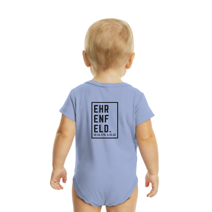 Ehrenfeld Koordinaten (großer Druck auf dem Rücken) - Organic Baby Bodysuit