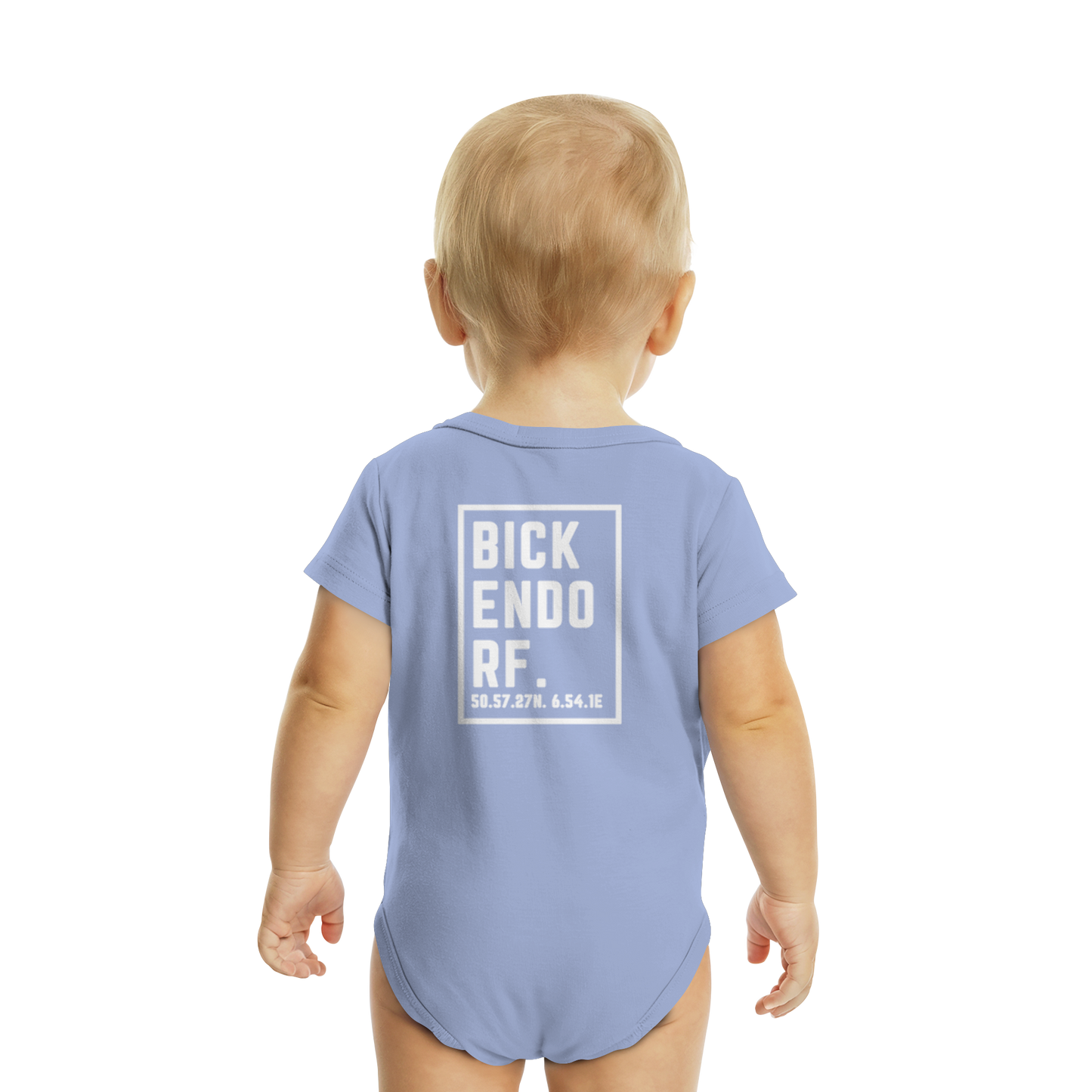 Bickendorf Koordinaten (großer Druck auf dem Rücken) - Organic Baby Bodysuit