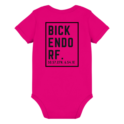 Bickendorf Koordinaten (großer Druck Rücken) - Organic Baby Bodysuit