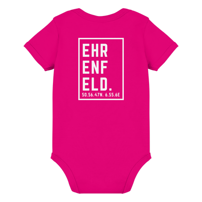 Ehrenfeld Koordinaten (großer Druck auf dem Rücken) - Organic Baby Bodysuit