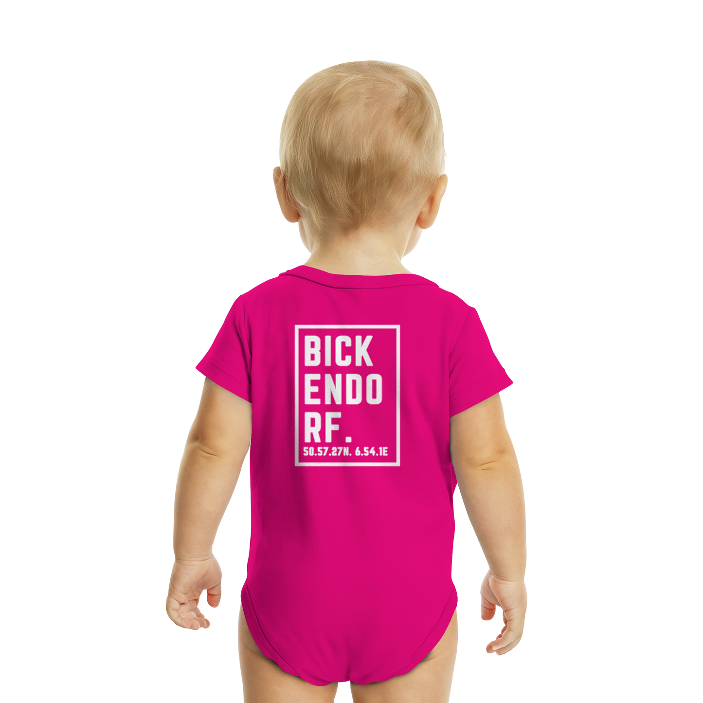 Bickendorf Koordinaten (großer Druck auf dem Rücken) - Organic Baby Bodysuit