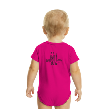 Köln Skyline (großer Druck auf dem Rücken) - Organic Baby Bodysuit