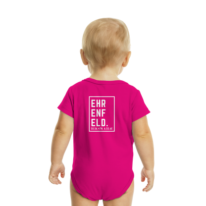 Ehrenfeld Koordinaten (großer Druck auf dem Rücken) - Organic Baby Bodysuit