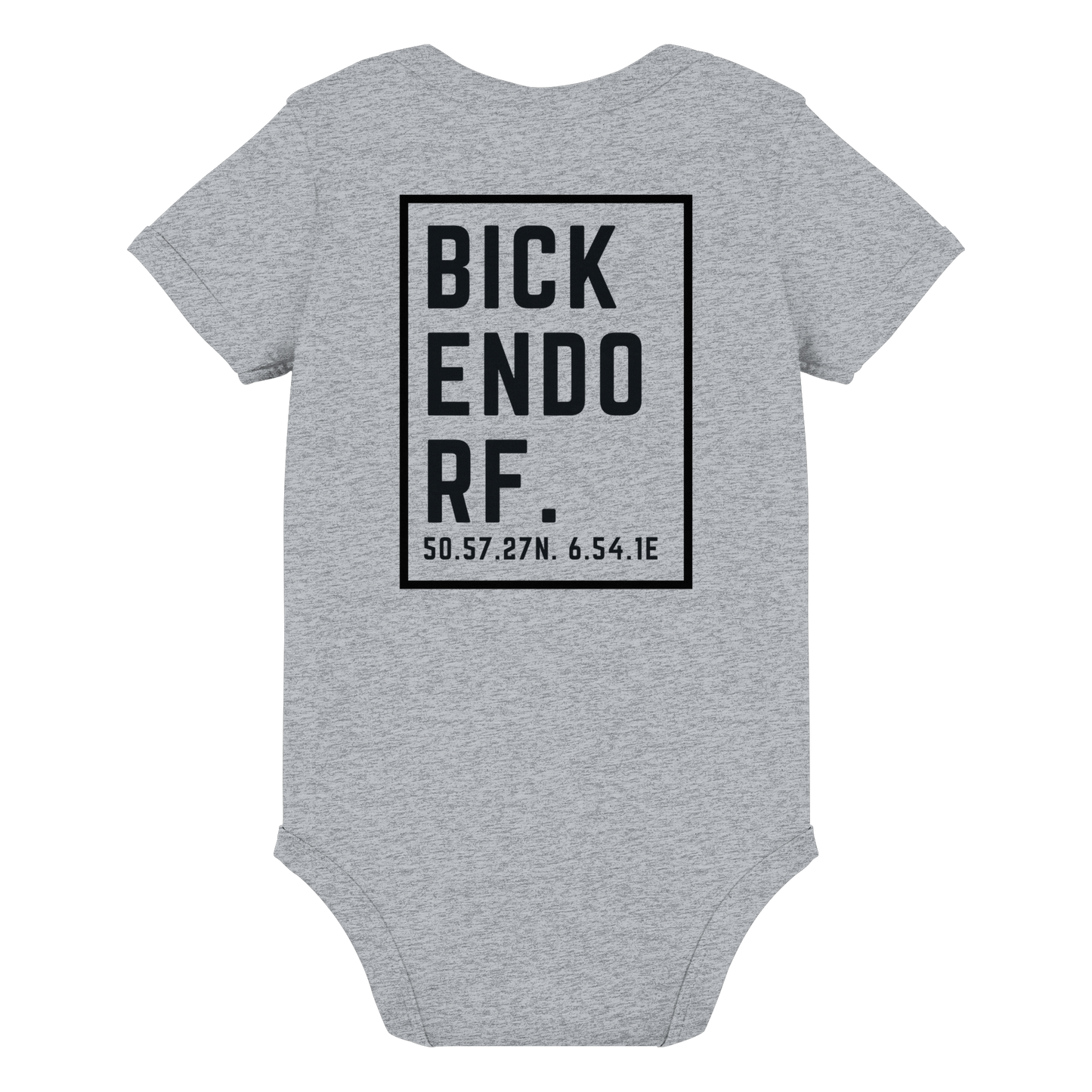 Bickendorf Koordinaten (großer Druck Rücken) - Organic Baby Bodysuit