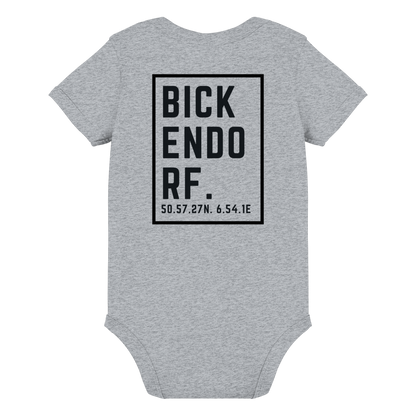 Bickendorf Koordinaten (großer Druck Rücken) - Organic Baby Bodysuit