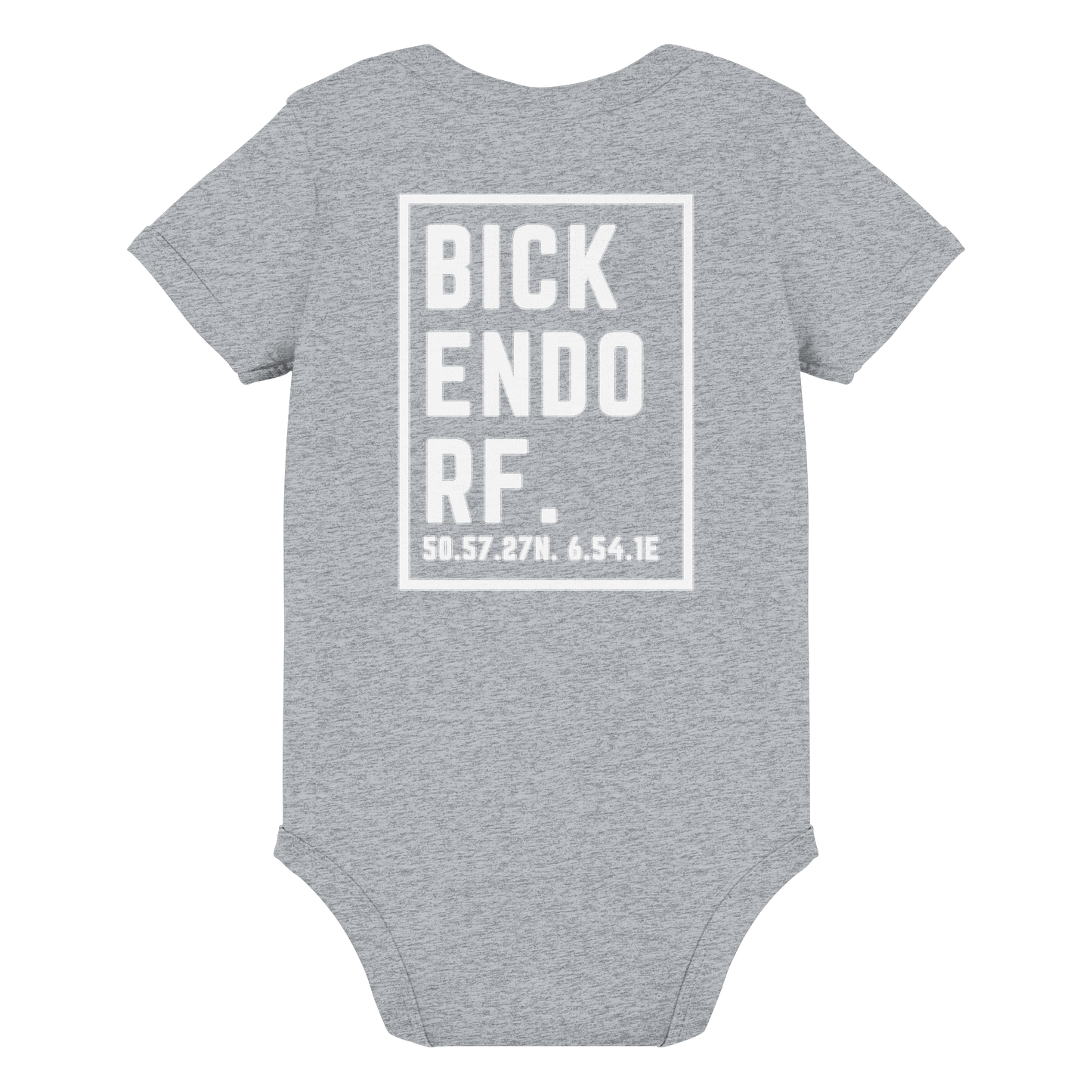 Bickendorf Koordinaten (großer Druck auf dem Rücken) - Organic Baby Bodysuit