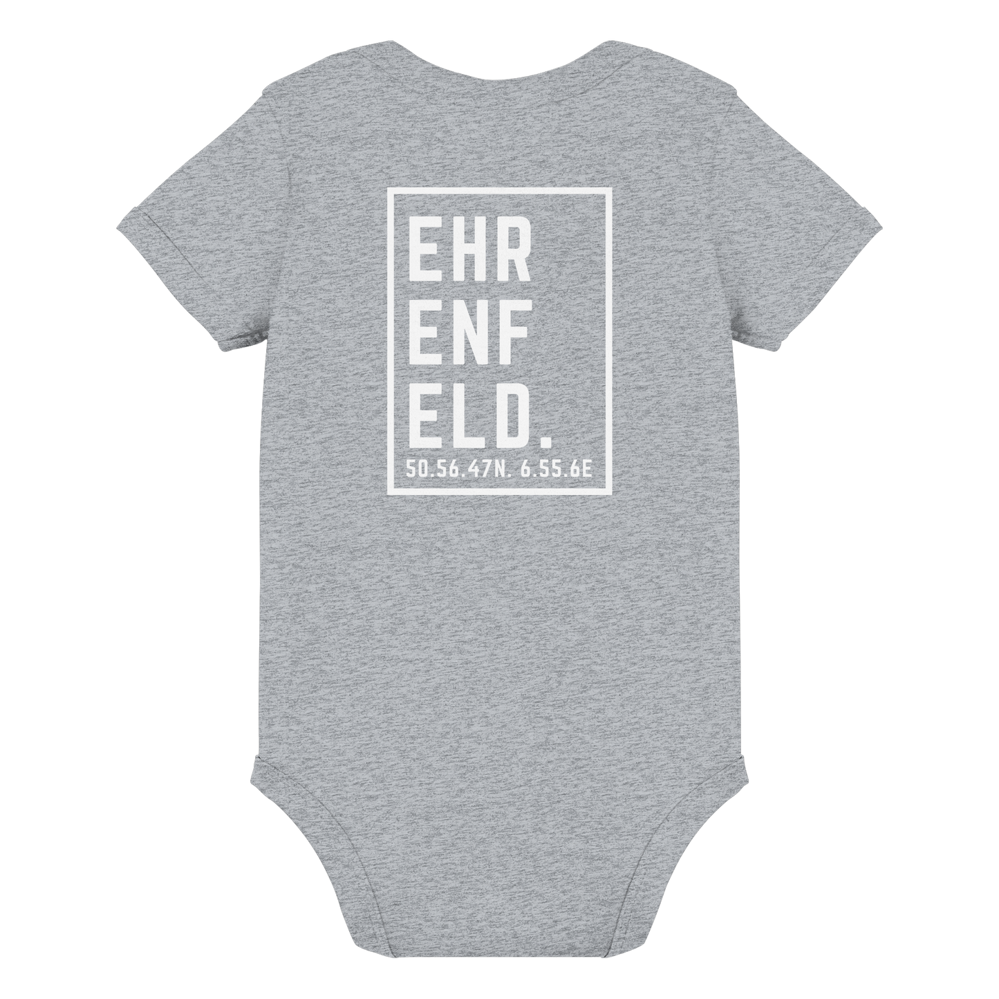 Ehrenfeld Koordinaten (großer Druck auf dem Rücken) - Organic Baby Bodysuit