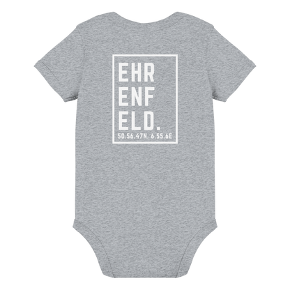 Ehrenfeld Koordinaten (großer Druck auf dem Rücken) - Organic Baby Bodysuit