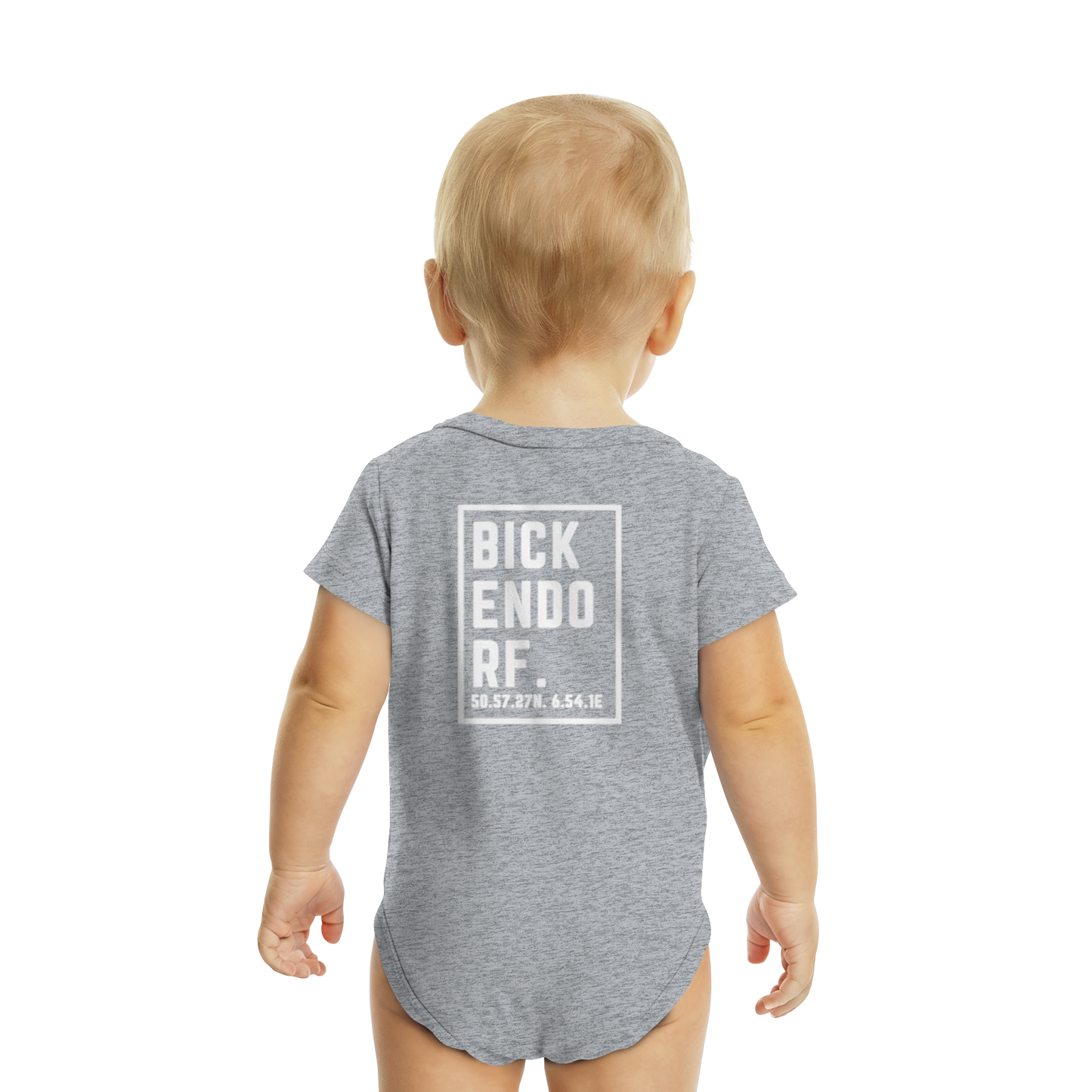 Bickendorf Koordinaten (großer Druck auf dem Rücken) - Organic Baby Bodysuit