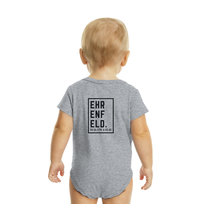 Ehrenfeld Koordinaten (großer Druck auf dem Rücken) - Organic Baby Bodysuit