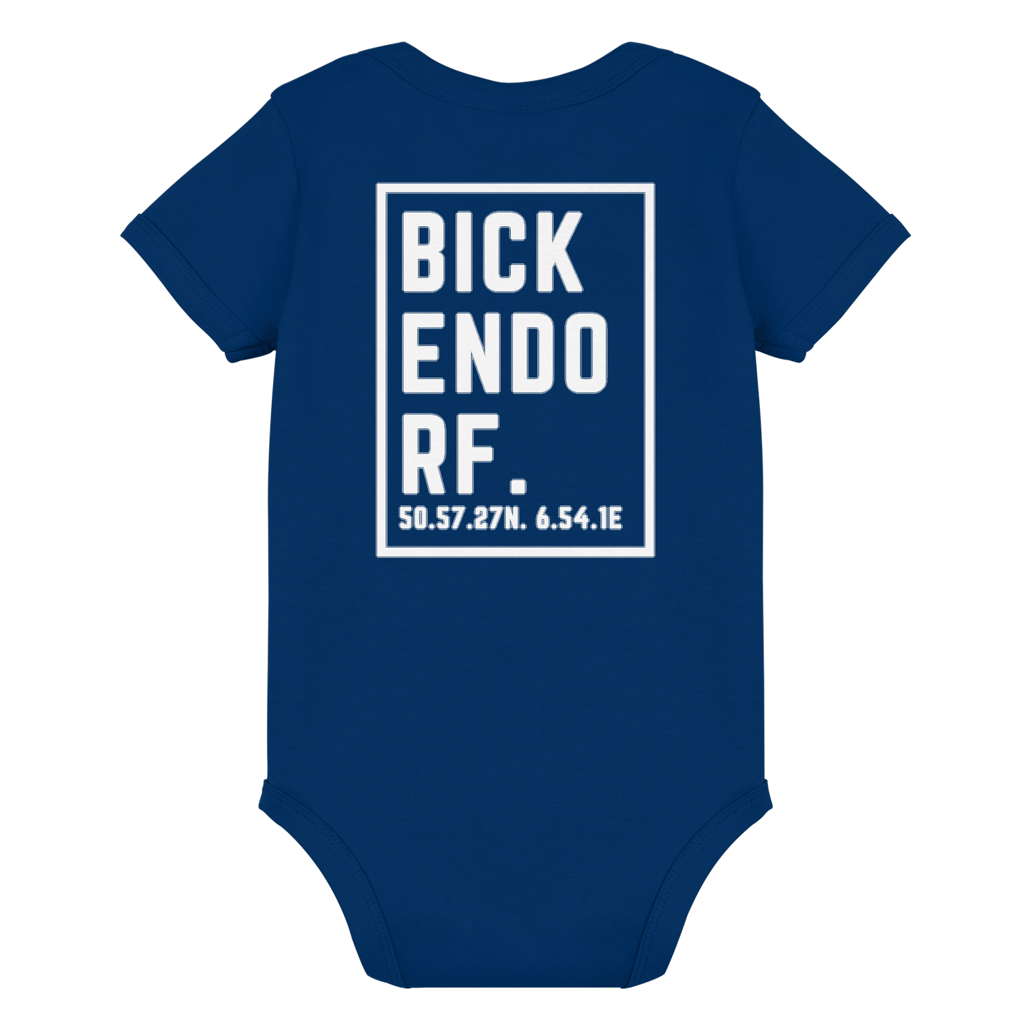 Bickendorf Koordinaten (großer Druck auf dem Rücken) - Organic Baby Bodysuit