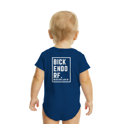 Bickendorf Koordinaten (großer Druck auf dem Rücken) - Organic Baby Bodysuit