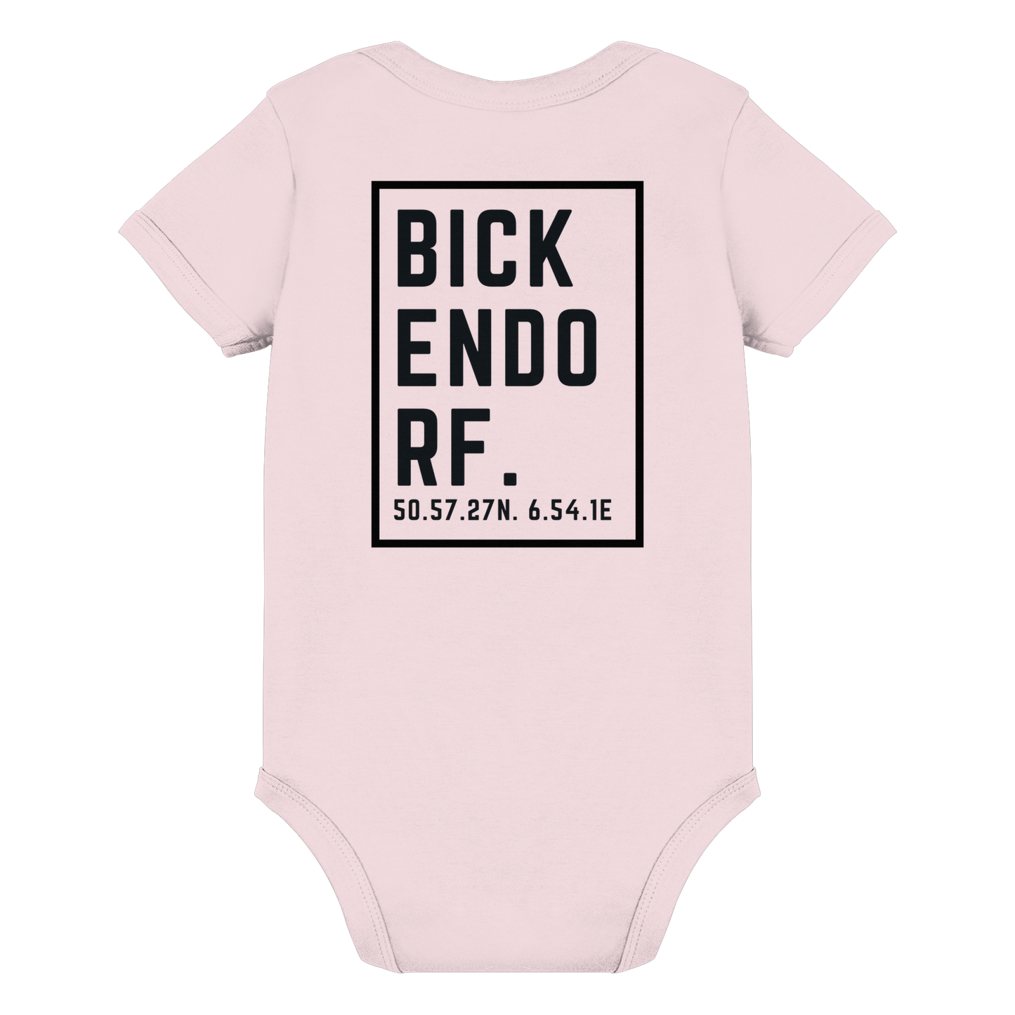 Bickendorf Koordinaten (großer Druck Rücken) - Organic Baby Bodysuit