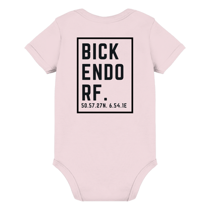 Bickendorf Koordinaten (großer Druck Rücken) - Organic Baby Bodysuit