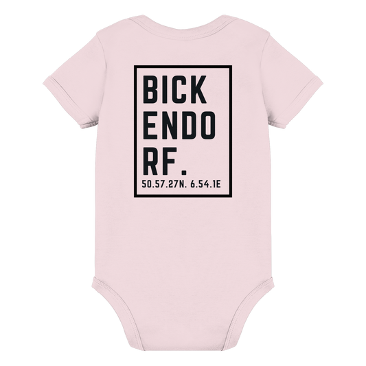 Bickendorf Koordinaten (großer Druck Rücken) - Organic Baby Bodysuit