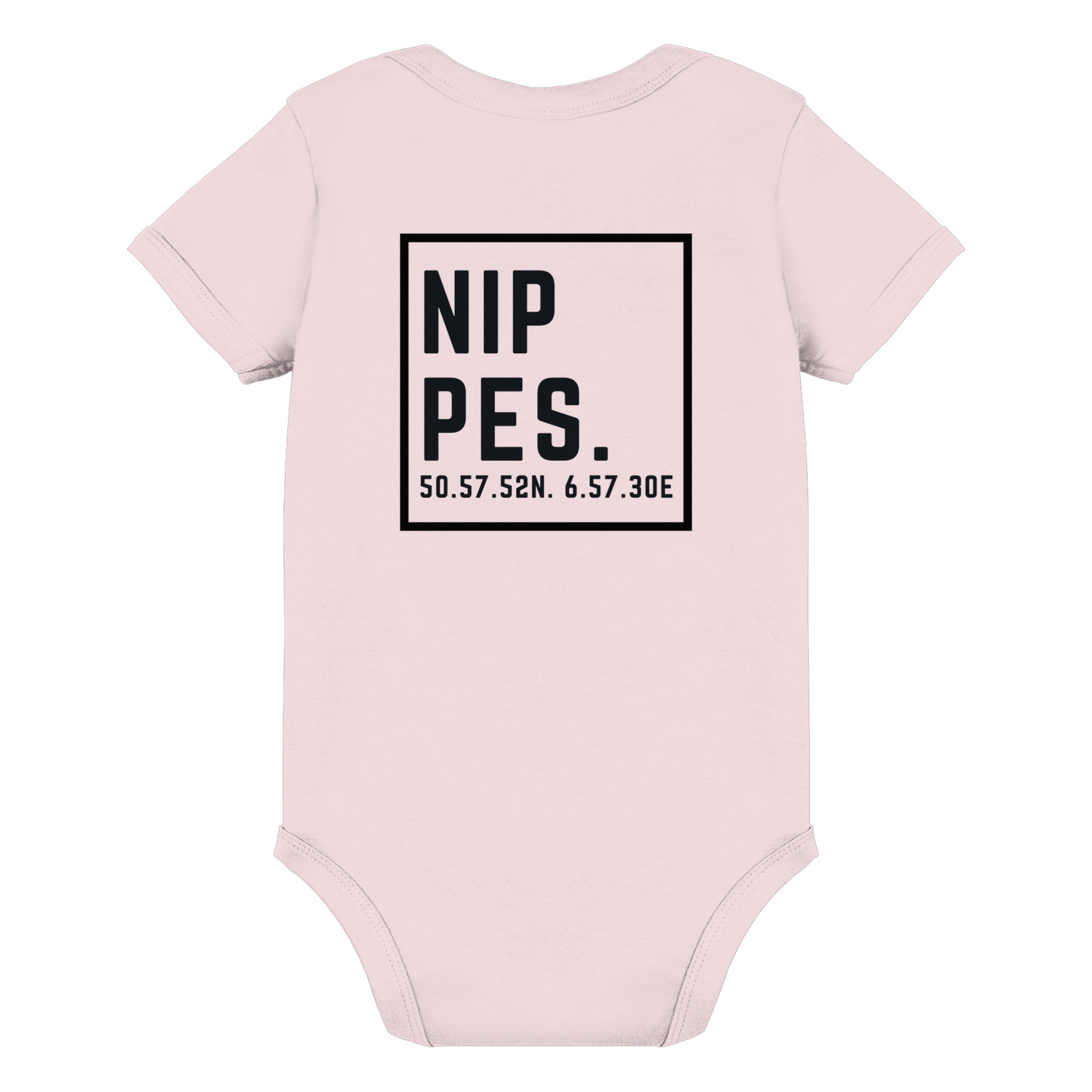 Nippes Koordinaten (großer Druck auf dem Rücken) - Organic Baby Bodysuit