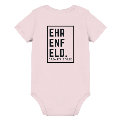 Ehrenfeld Koordinaten (großer Druck auf dem Rücken) - Organic Baby Bodysuit