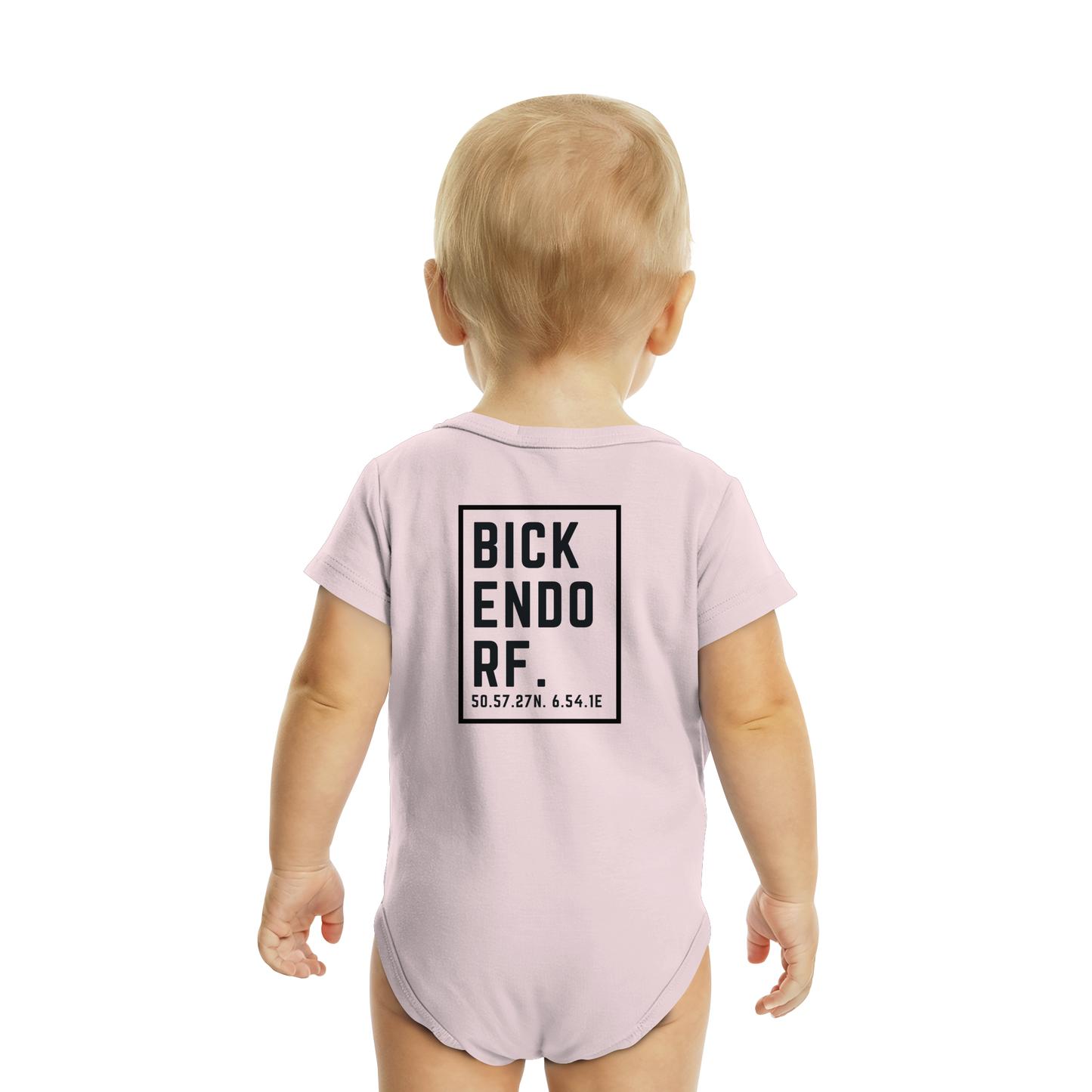 Bickendorf Koordinaten (großer Druck Rücken) - Organic Baby Bodysuit