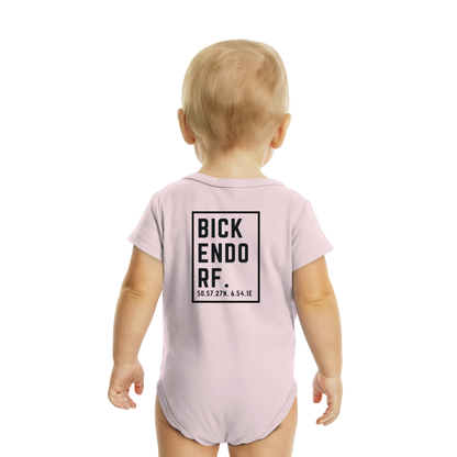 Bickendorf Koordinaten (großer Druck Rücken) - Organic Baby Bodysuit